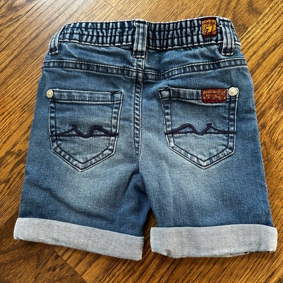 7 For All Mankind denim and khaki shorts bundle, size 12M - Picture 5 of 6